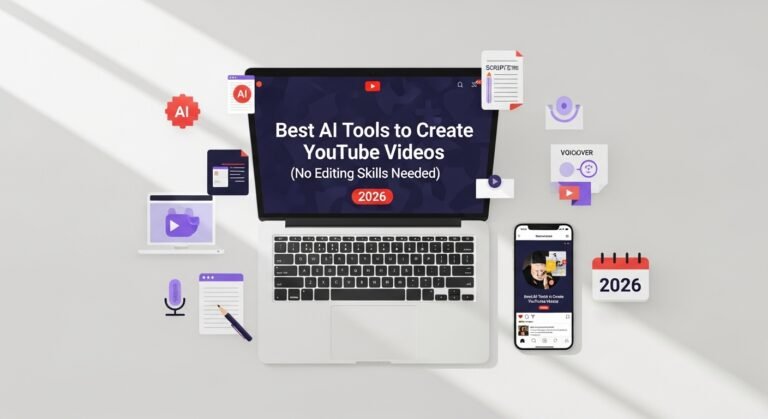 Best AI Tools to Create YouTube Videos (No Editing Skills Needed 2026)